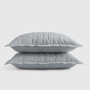 NWT QUINCE European Linen Dream Sham Set King Mist 5864